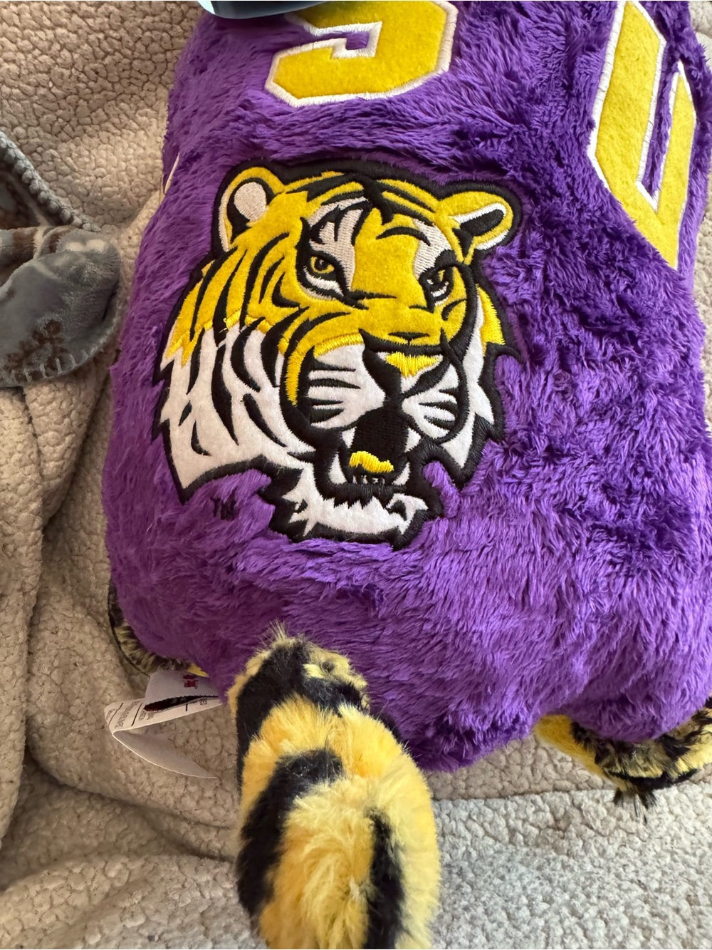 Pillow Pets Purple Plush Toy - Pillow Pets Brand LSU Tigers